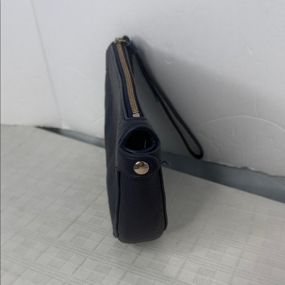 Draper James Leather Navy Blue Half Moon Wristlet Wallet - Picture 5 of 9